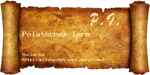 Polatschek Imre névjegykártya